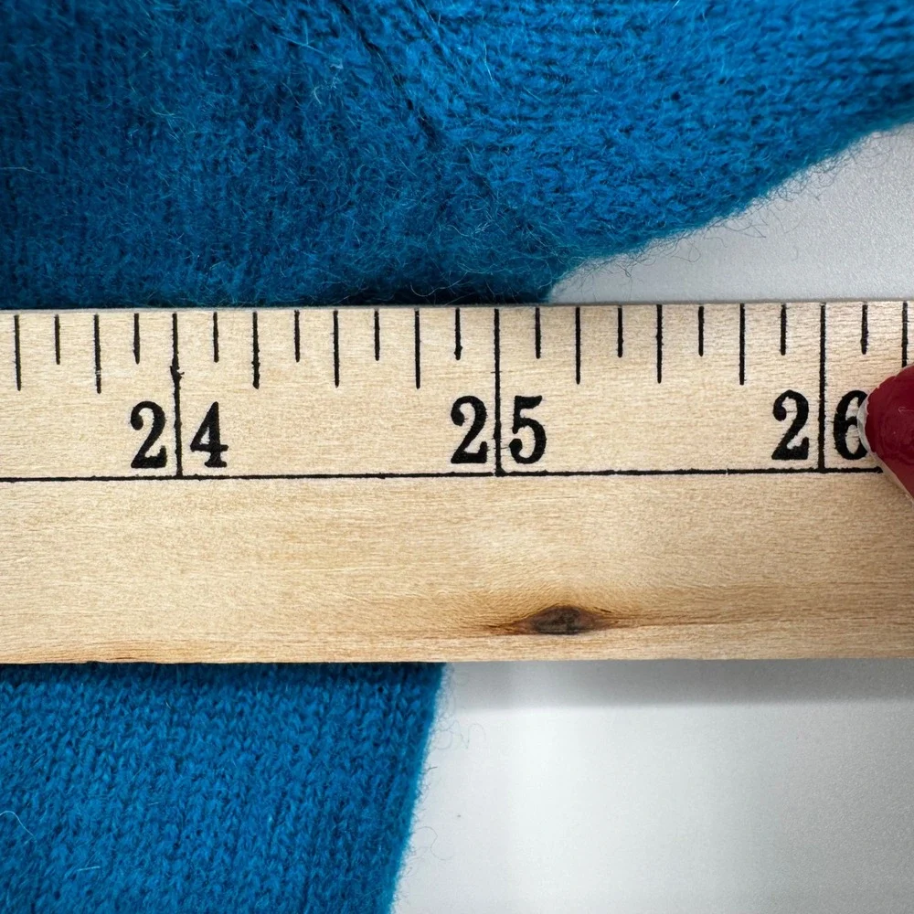 Club Room Mens Cashmere V-Neck Sweater XL Teal Blue Long Sleeve Knit Pullover